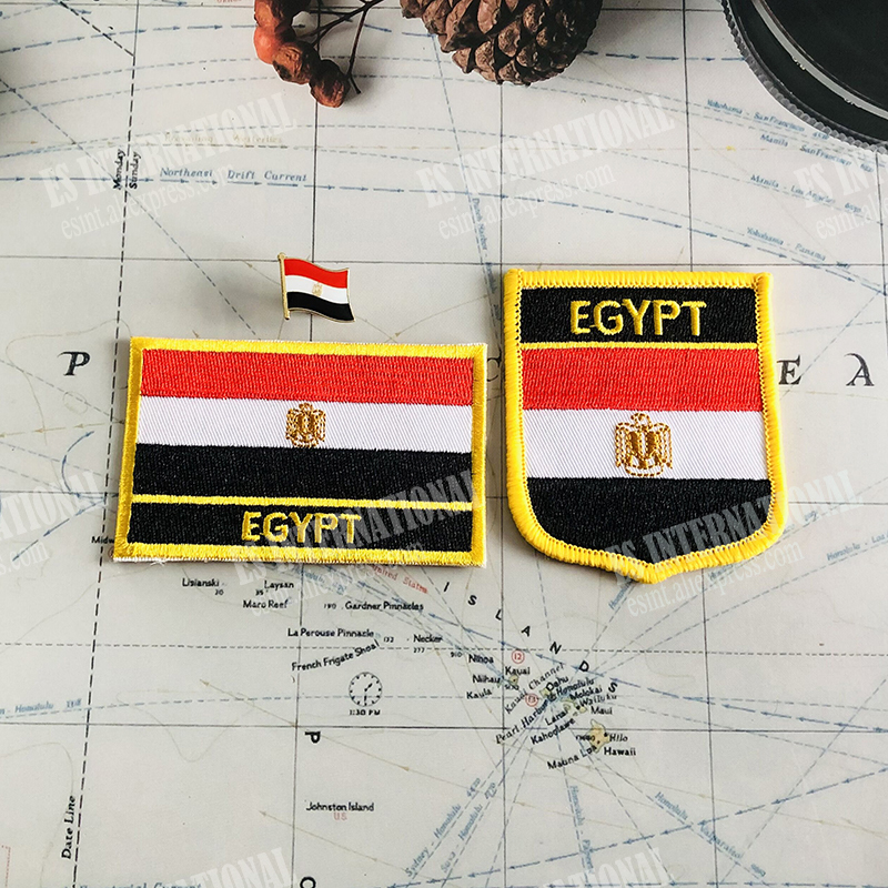 Embroidery In Egypt - EGYPT National Flag Embroidery Patches Badge