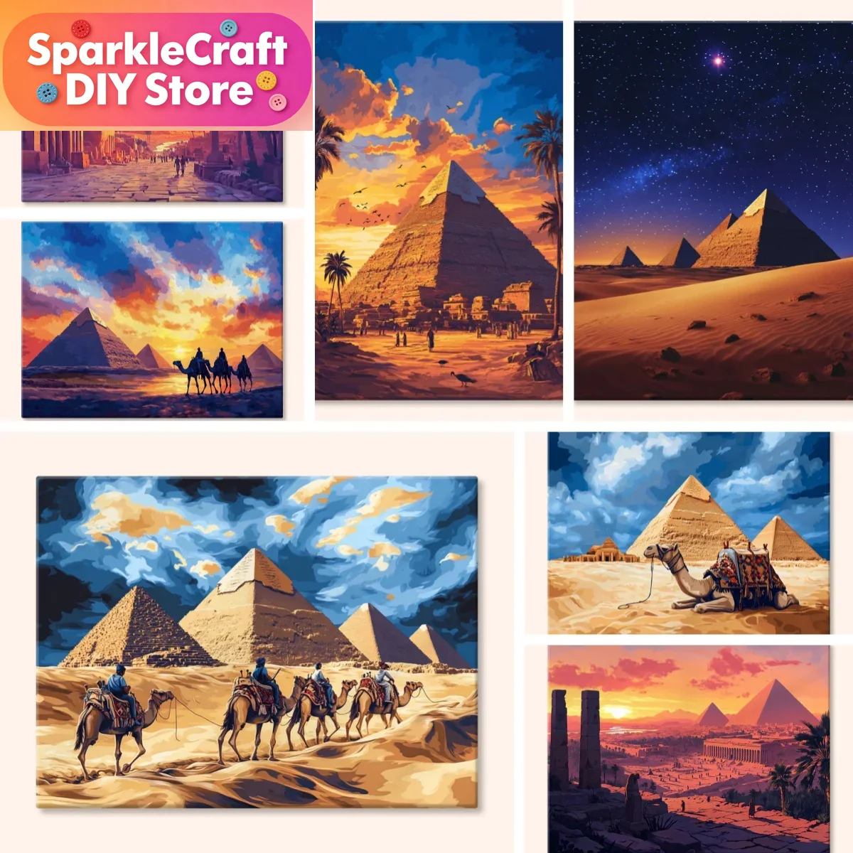 Embroidery In Egypt - 1pc frameless Diamond Painting Kit Great