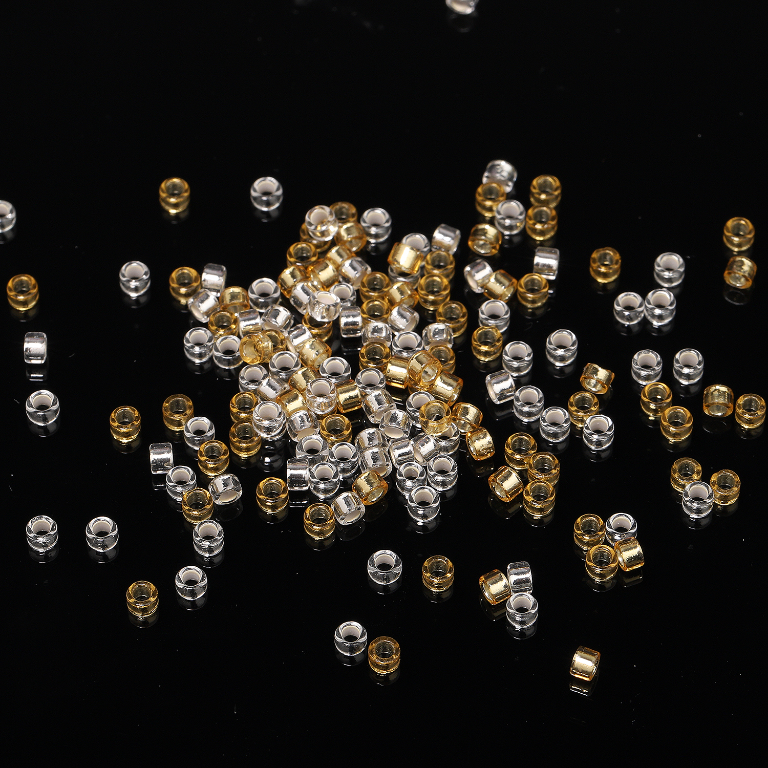 Embroidery Glass Beads - 2.5mm Seed Beads Boxed Tibetan Golden