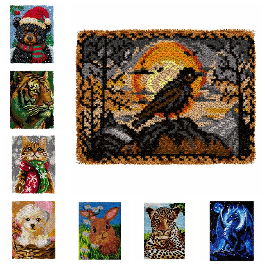 Printed Embroidery Kit - Animal Series Carpet Embroidery Latch Hook