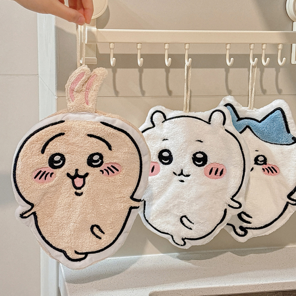 Embroidery Towel - Chiikawa Usagi Hachiware Super Absorbent Hanging