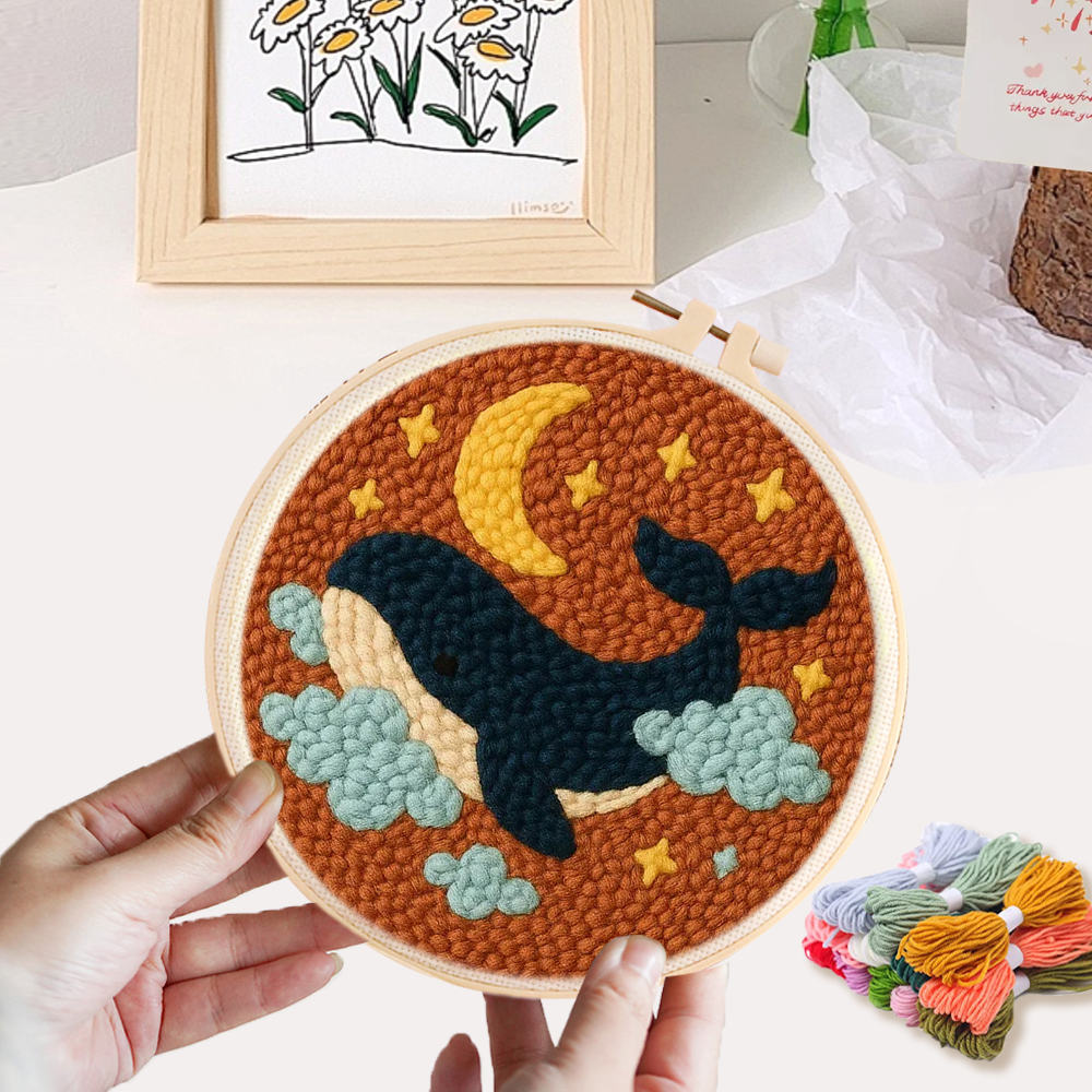 Embroidery Ideas For Bags - 20x20cm Frame Punch Needle Kits Interior