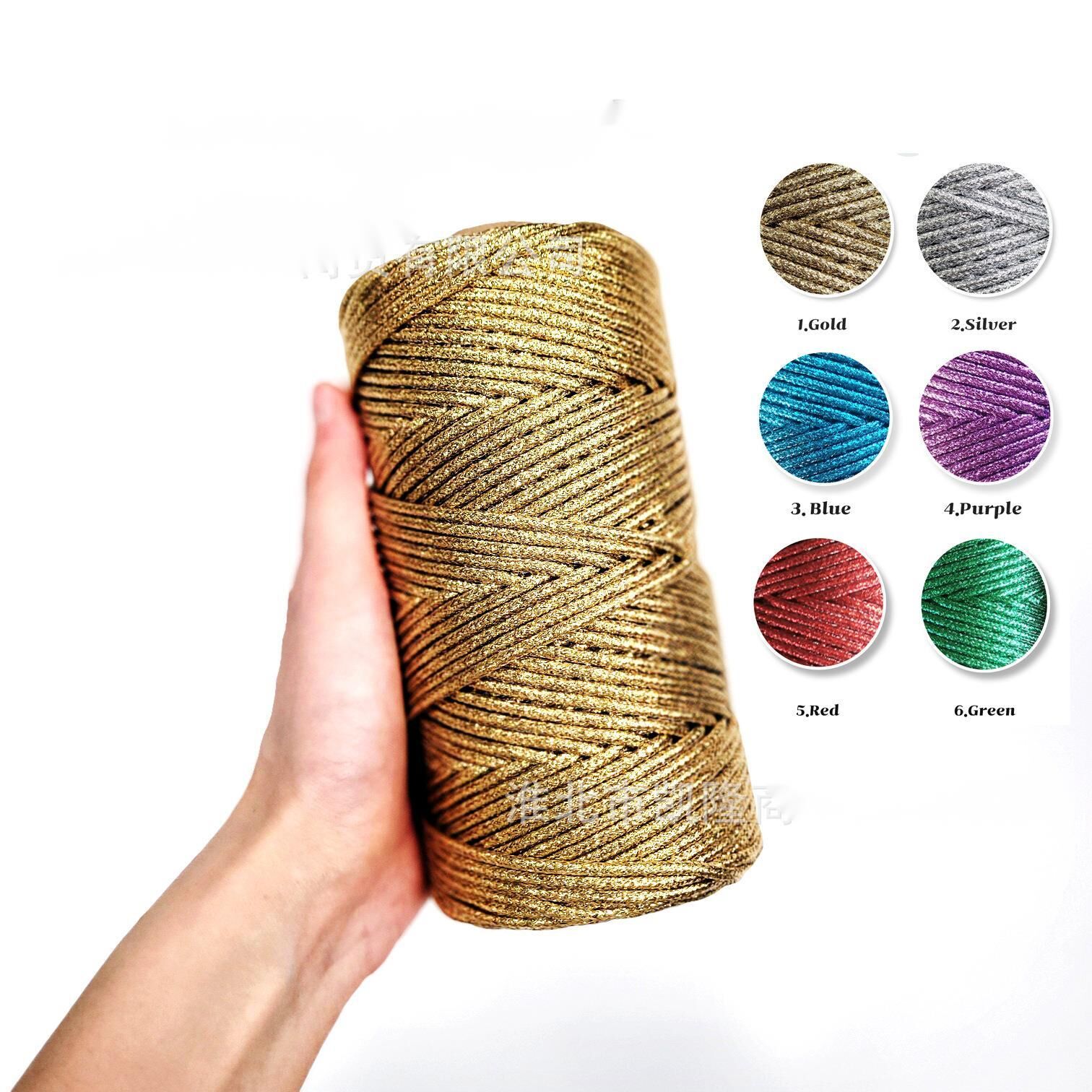 Embroidery Machine China - Shiny Metallic Braided Cord 3mm x