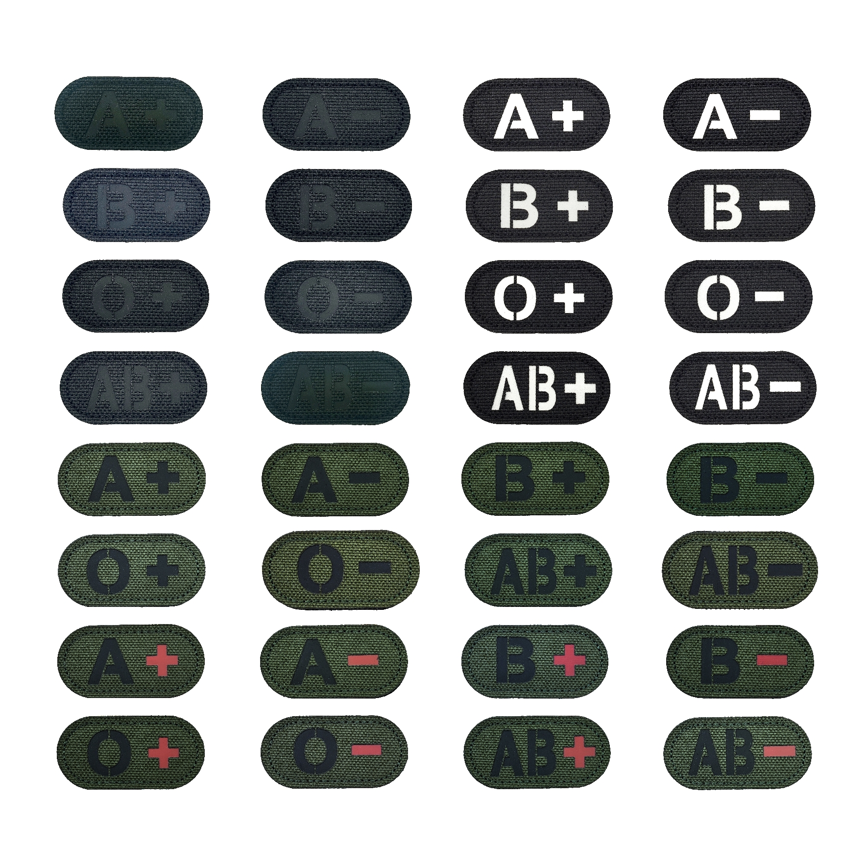 Embroidery Fonts - 3D Blood Type A+B+O+AB+ A-B-O-AB- DIY