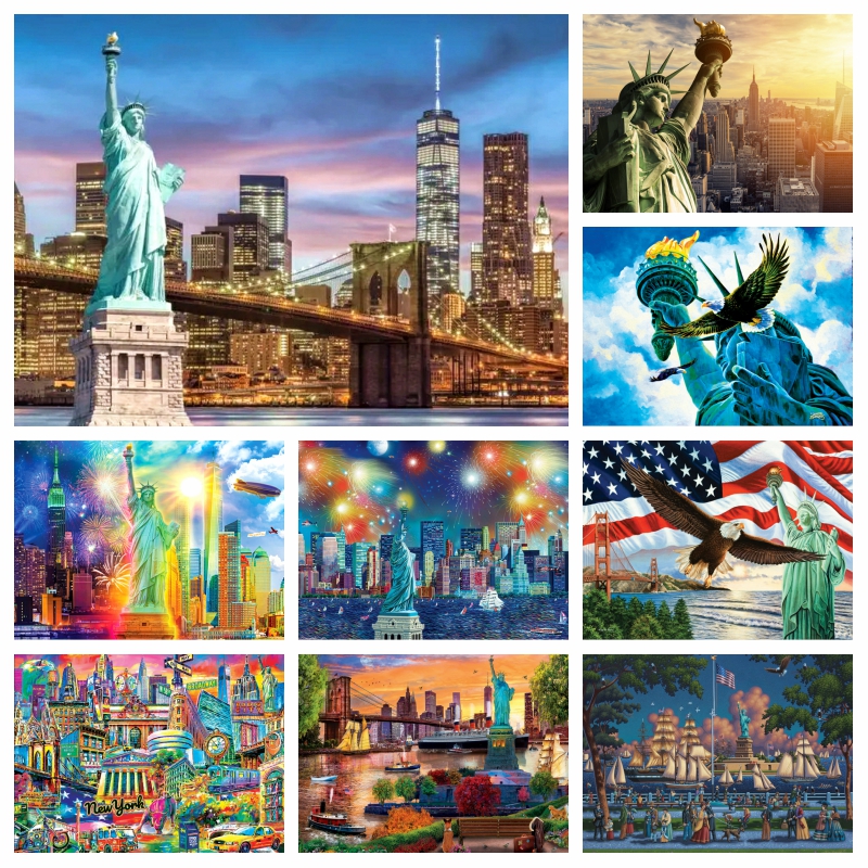 Embroidery York - The Statue Of Liberty And Brooklyn