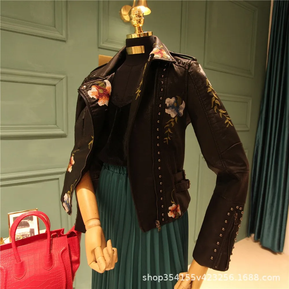 Floral Embroidery Faux Soft Le - Embroidery On Leather recension och pris