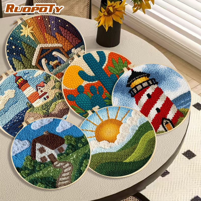 RUOPOTY Lighthouse Diy Needle  - Embroidery Ideas For Bags recension och pris