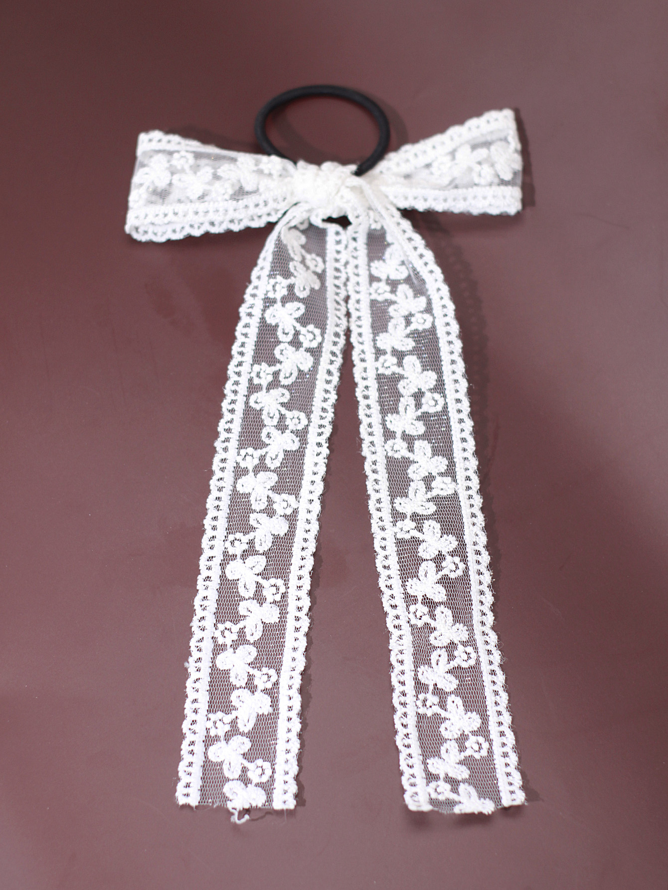 White Lace Sweet Bow Knot Ribb - Embroidery Knot recension och pris