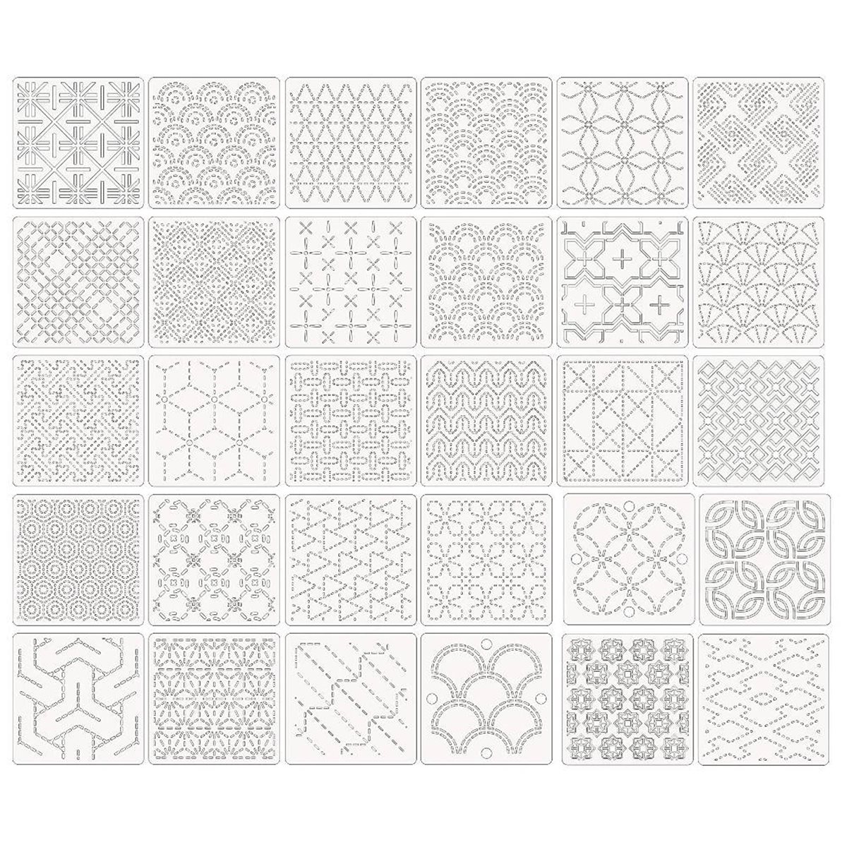 30 Pcs Spike Template Stencil  - Embroidery X Pattern recension och pris