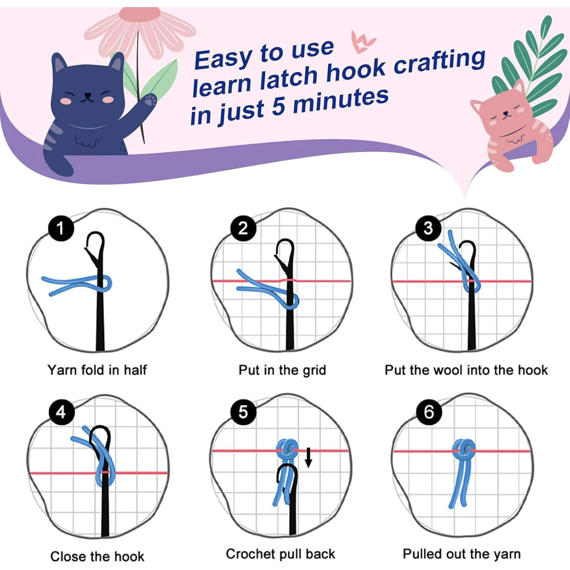 latch hook kits pillow Cushion - Printed Embroidery Kit recension och pris