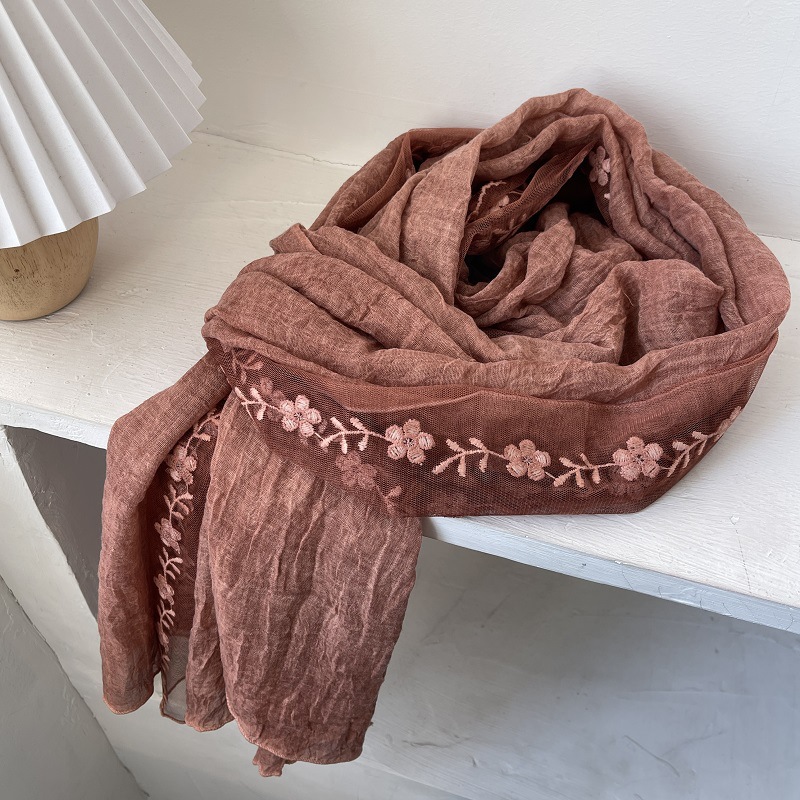 Cotton Linen Lace Splicing Sca - Embroidery Towel recension och pris