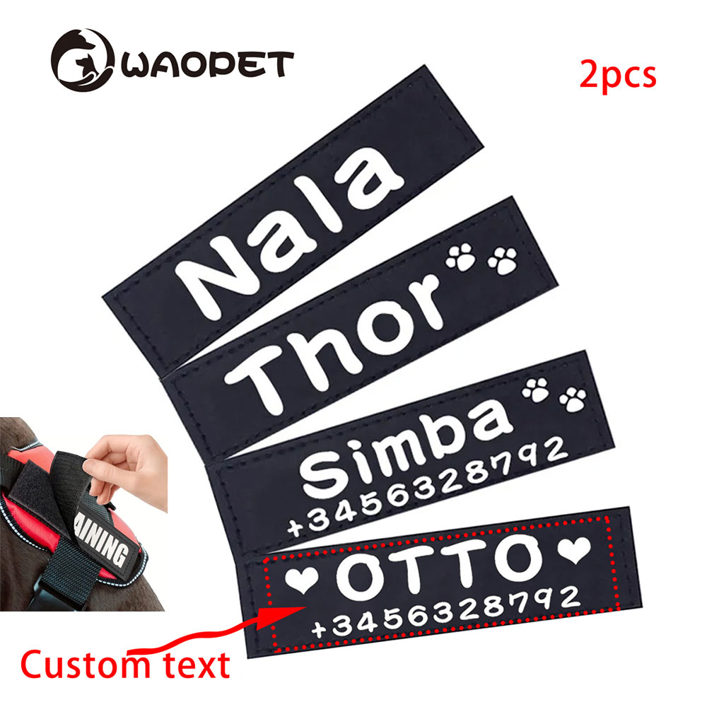 Custom Dog ID Tags For Harness - Embroidery On Leather recension och pris
