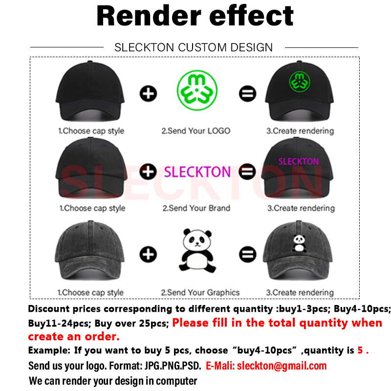 SLECKTON Custom Baseball Cap F - Embroidery Design Logo recension och pris