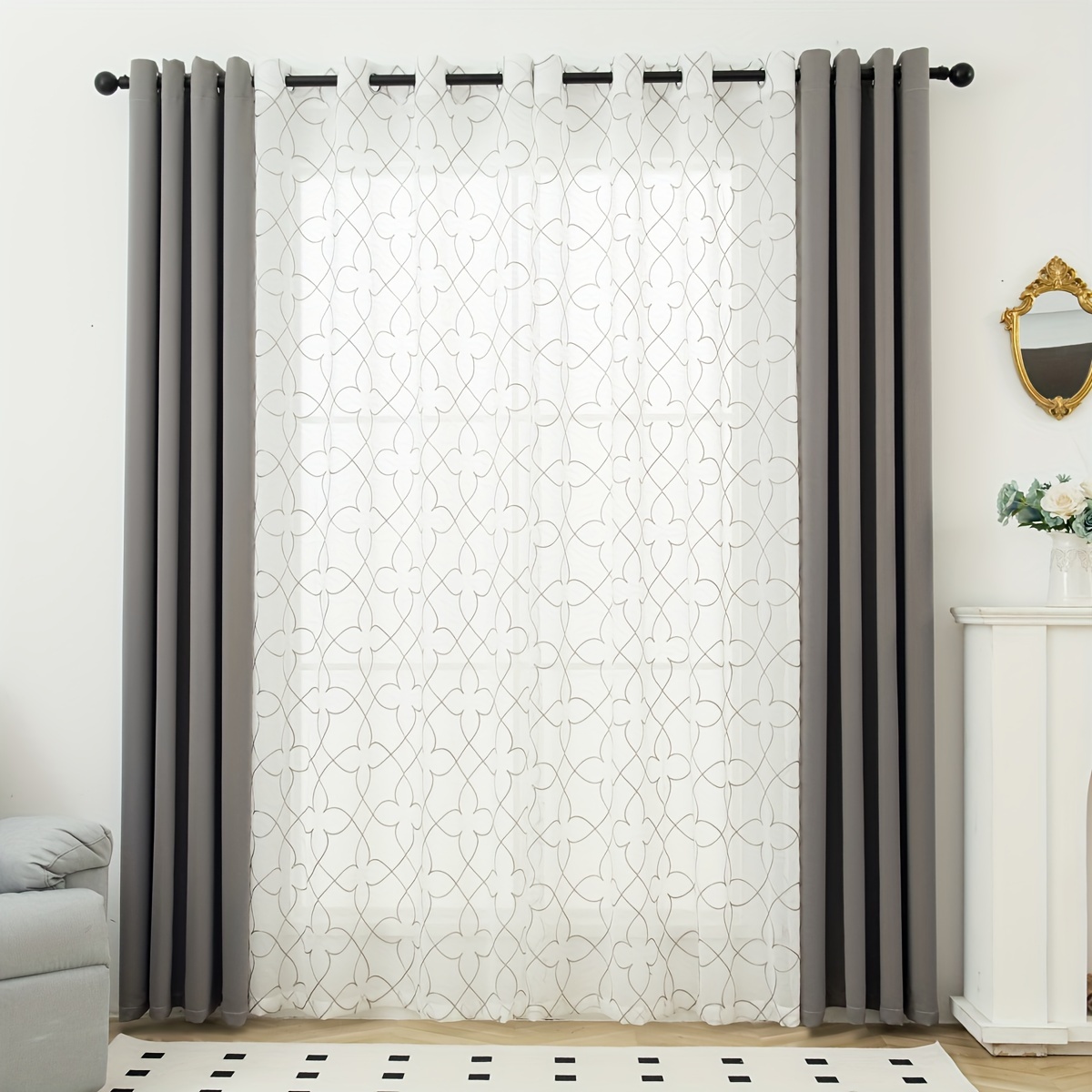 4pcs Elegant Blackout Curtains - Embroidery Machine China recension och pris