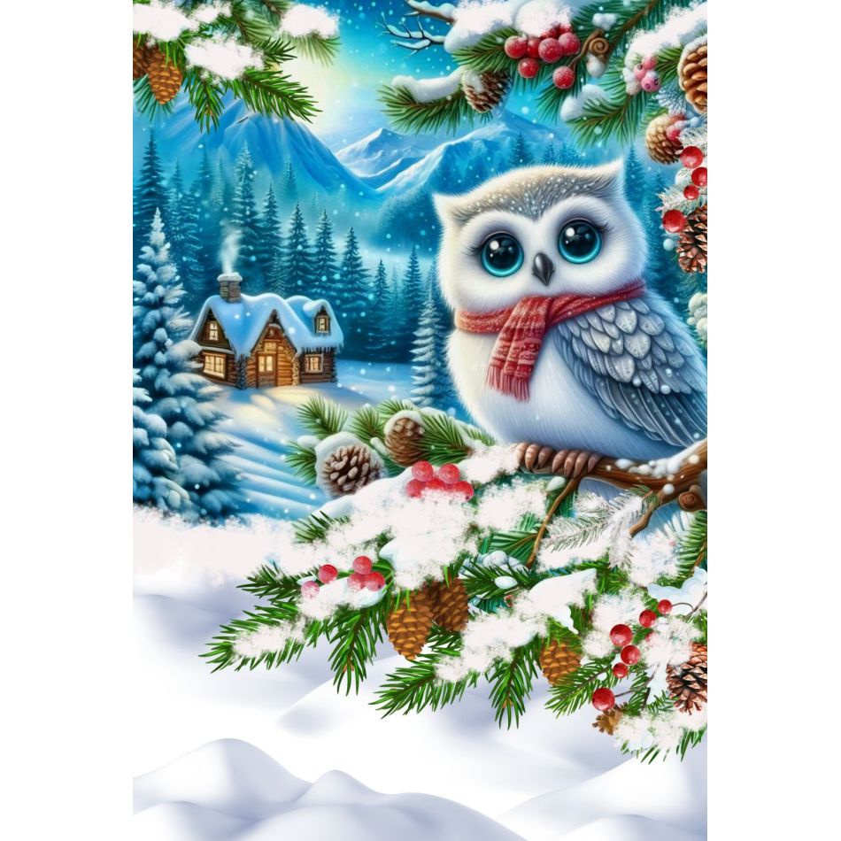 RUOPOTY Snowy Owl  Diamond Pai - Embroidery Ideas For Bags recension och pris