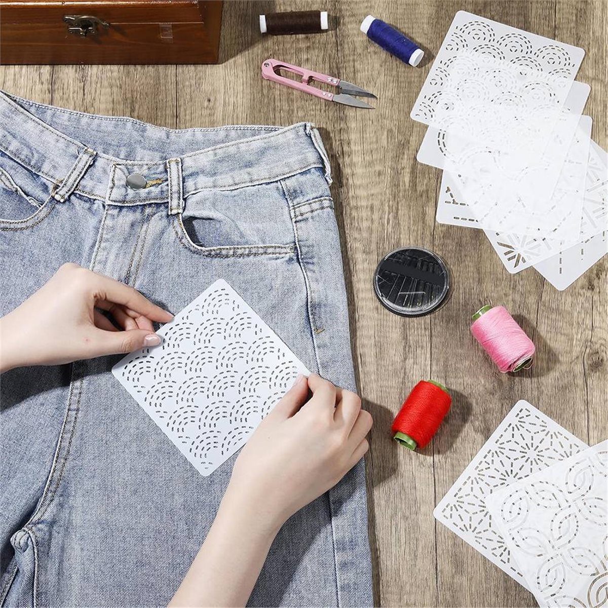 30 Pcs Spike Template Stencil  - Embroidery X Pattern recension och pris