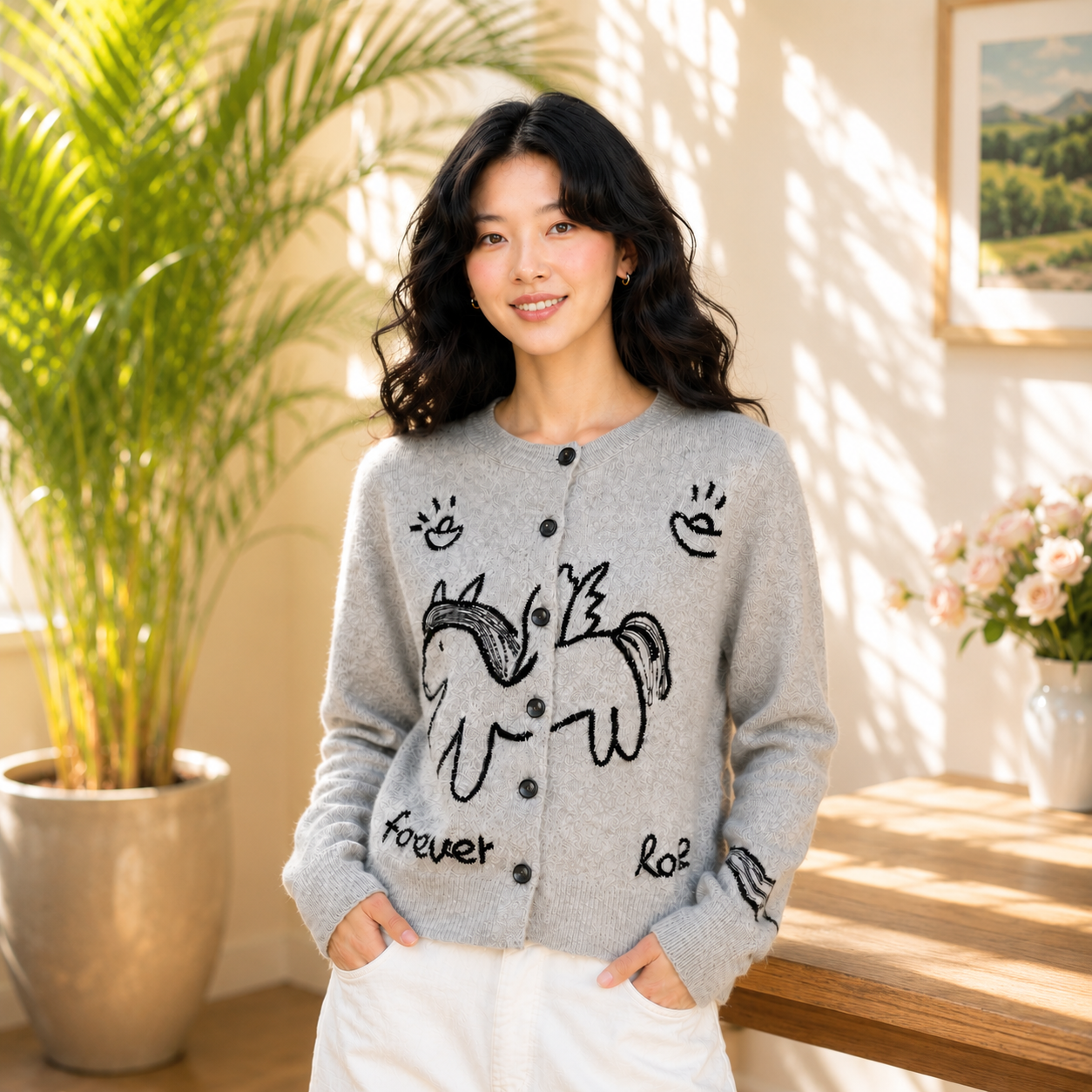 Stylish and versatile, this un - Embroidery Horse recension och pris