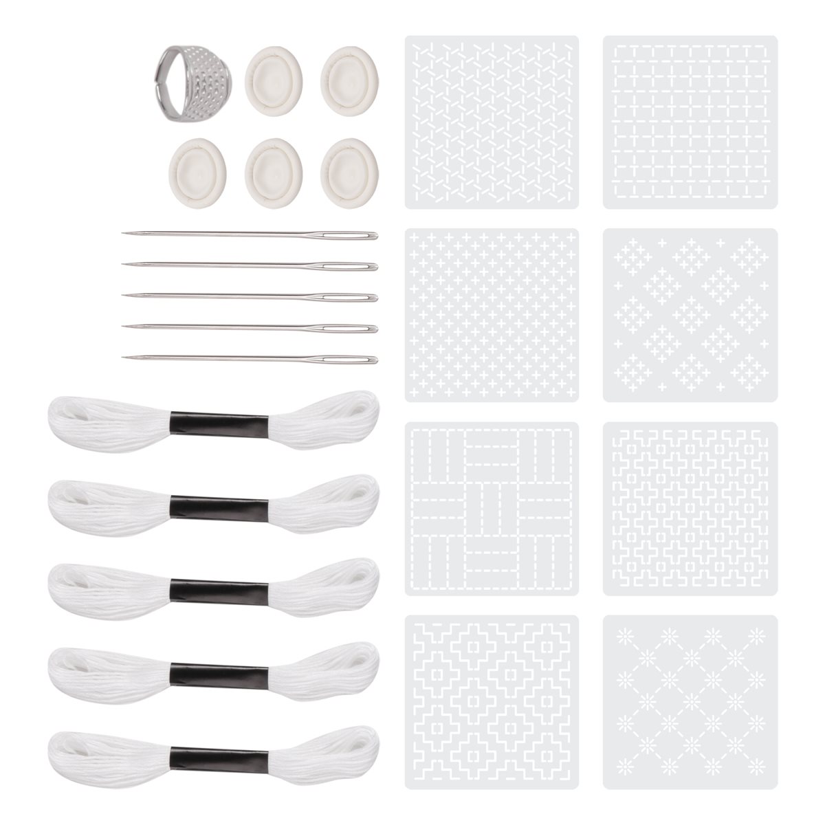 ~PERFECT}24Pcs Plastic -Stenci - Embroidery X Pattern recension och pris