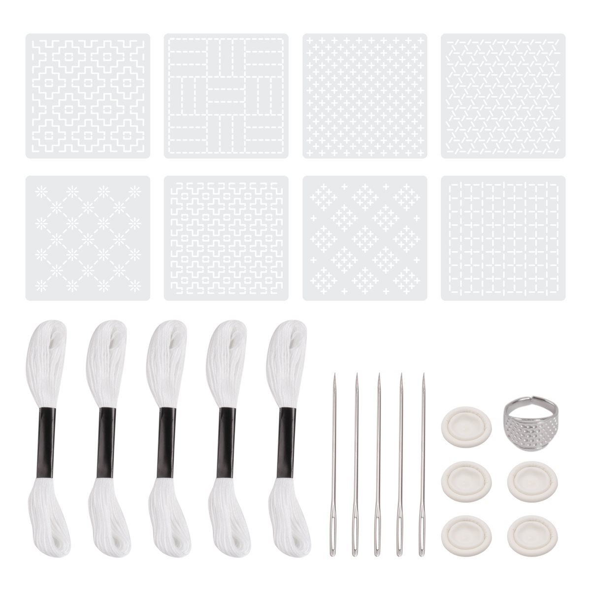 ~PERFECT}24Pcs Plastic -Stenci - Embroidery X Pattern recension och pris
