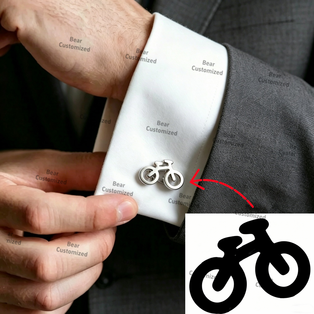 Men Custom Logo Tie Clip Cuffl - Embroidery Knot recension och pris