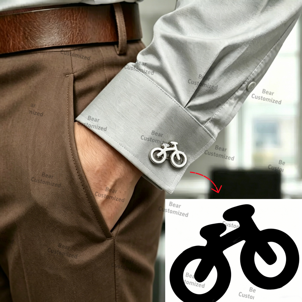 Men Custom Logo Tie Clip Cuffl - Embroidery Knot recension och pris