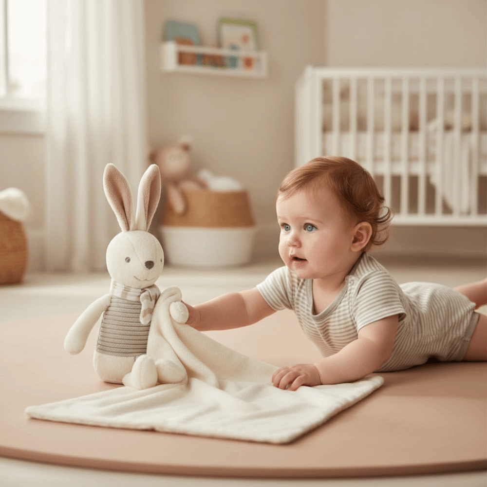 Square Shape Baby Rabbit Comfo - Embroidery Towel recension och pris