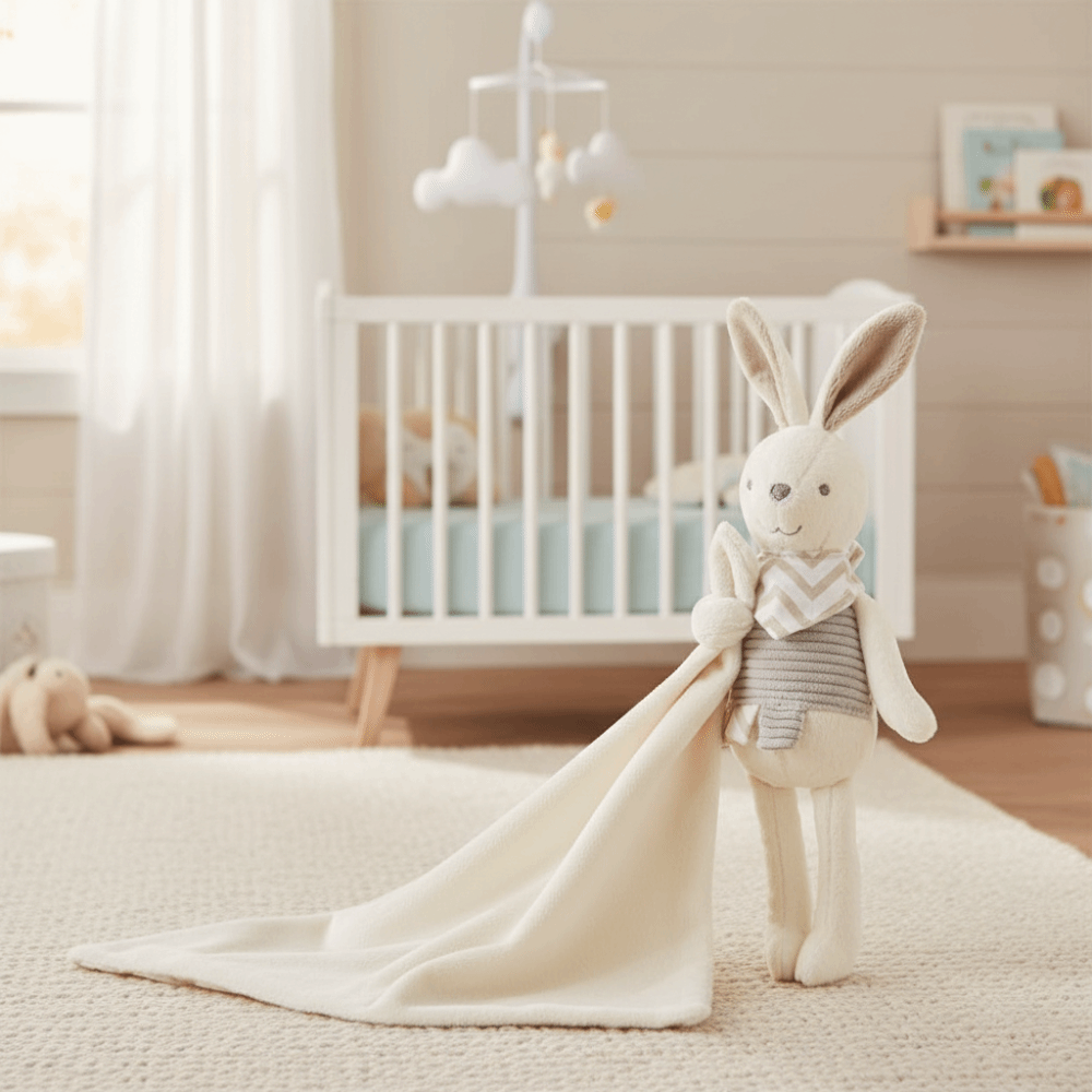 Square Shape Baby Rabbit Comfo - Embroidery Towel recension och pris