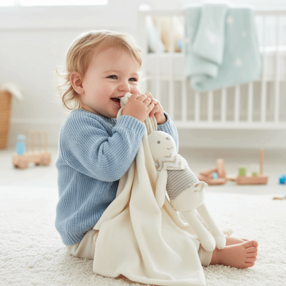 Square Shape Baby Rabbit Comfo - Embroidery Towel recension och pris