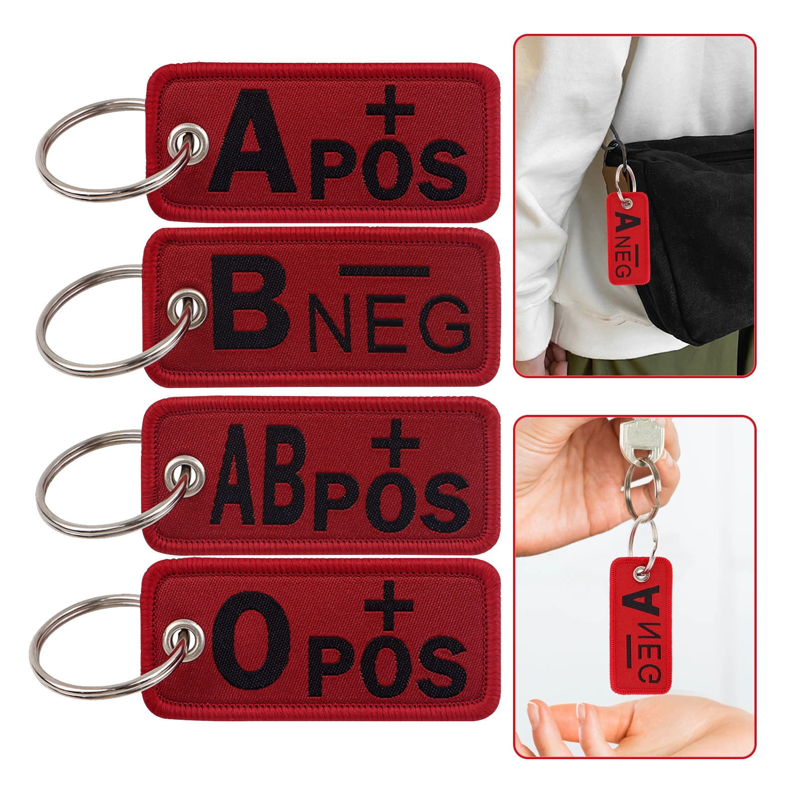 RED Blood Type Embroidery Key  - Embroidery Fonts recension och pris