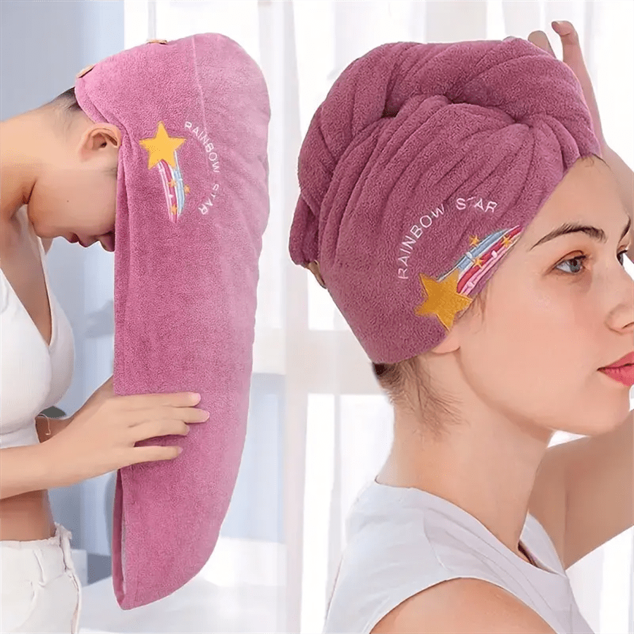 Quick-Dry Coral Fleece Hair To - Embroidery Towel recension och pris