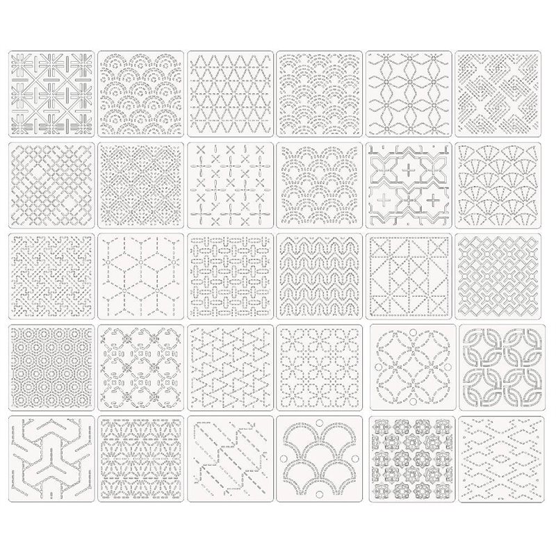 ABBP-30 Pcs Spike Template Ste - Embroidery X Pattern recension och pris