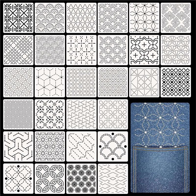 ABBP-30 Pcs Spike Template Ste - Embroidery X Pattern recension och pris