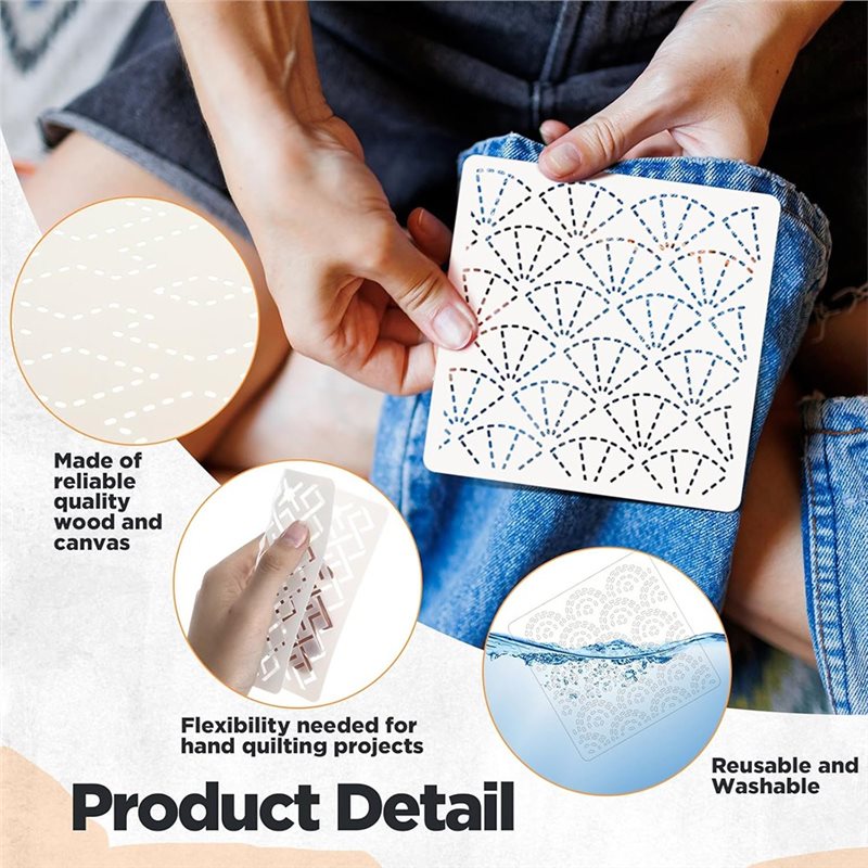 ABBP-30 Pcs Spike Template Ste - Embroidery X Pattern recension och pris