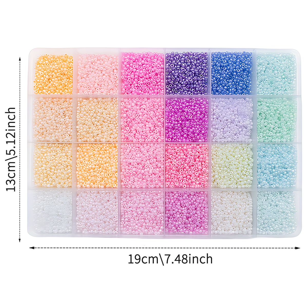 24-Color Glass Seed Beads Asso - Embroidery Glass Beads recension och pris