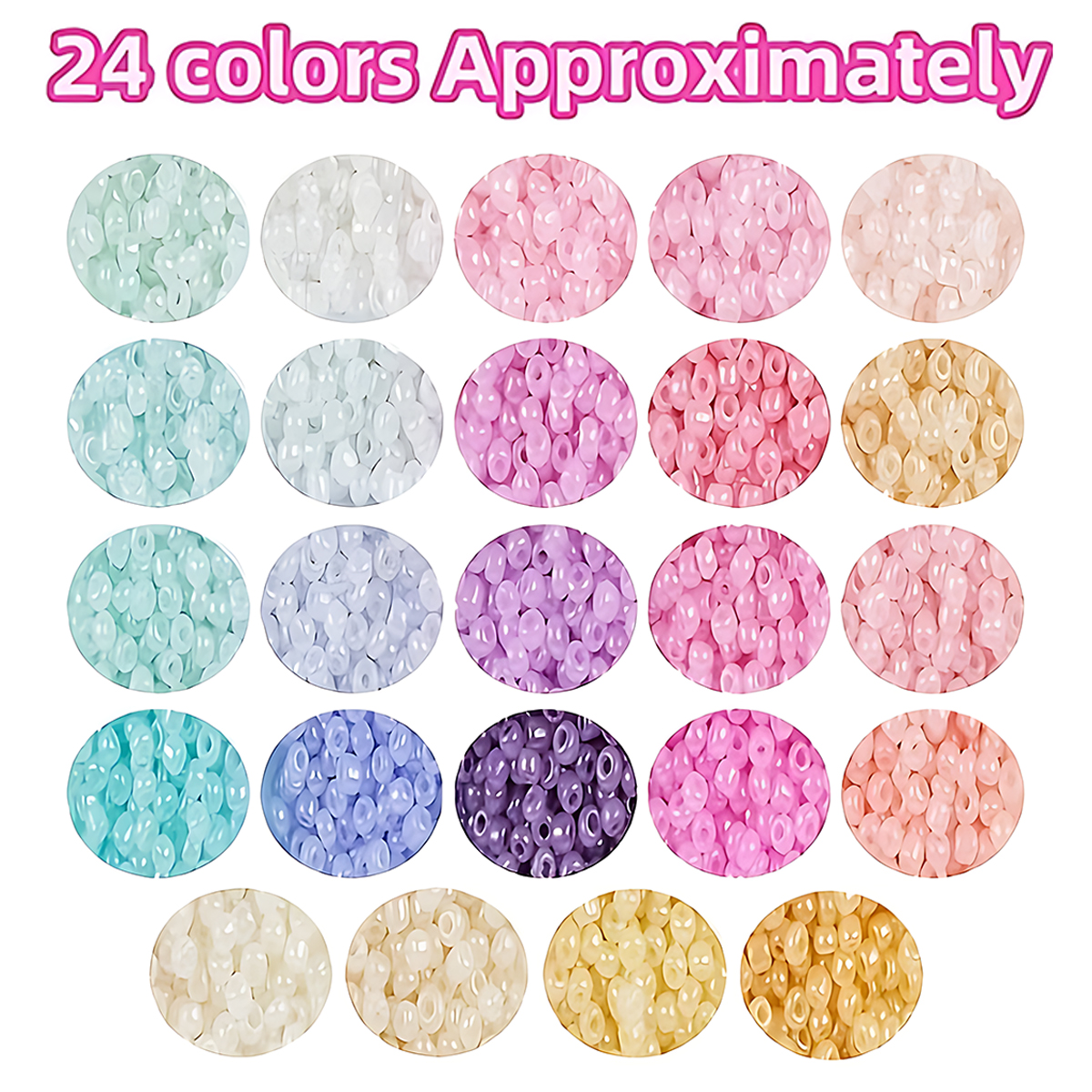 24-Color Glass Seed Beads Asso - Embroidery Glass Beads recension och pris