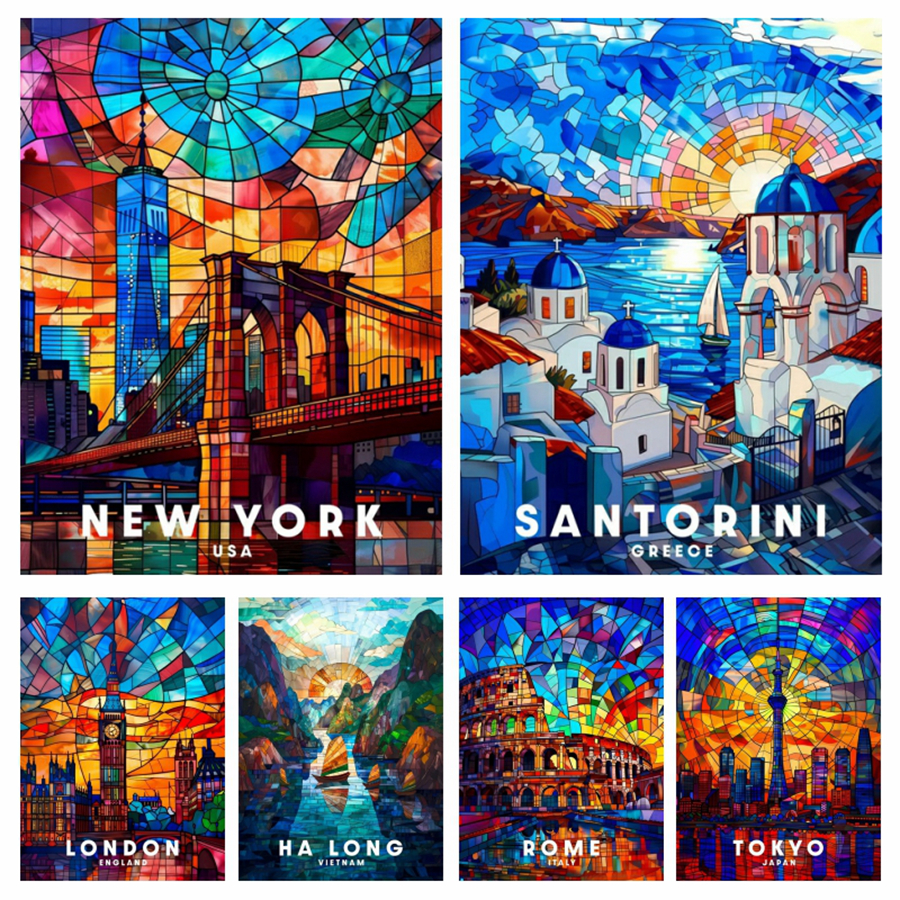 London Rome Santorini New York - Embroidery York recension och pris