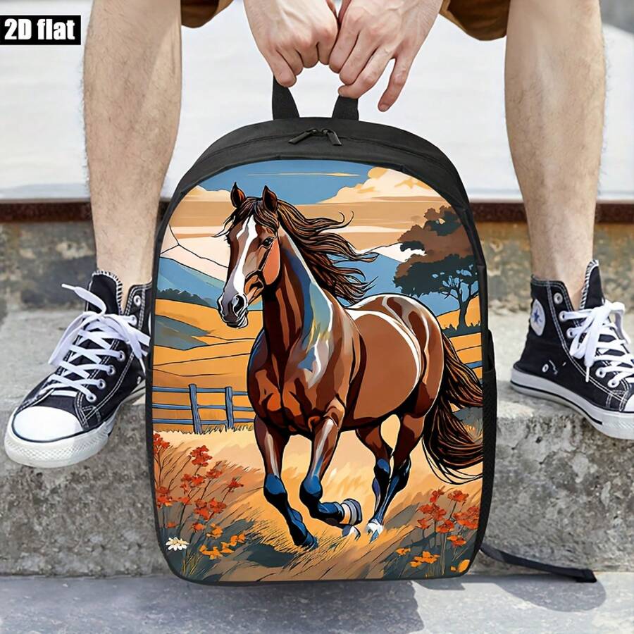 Horse Running Landscape Print  - Embroidery Horse recension och pris