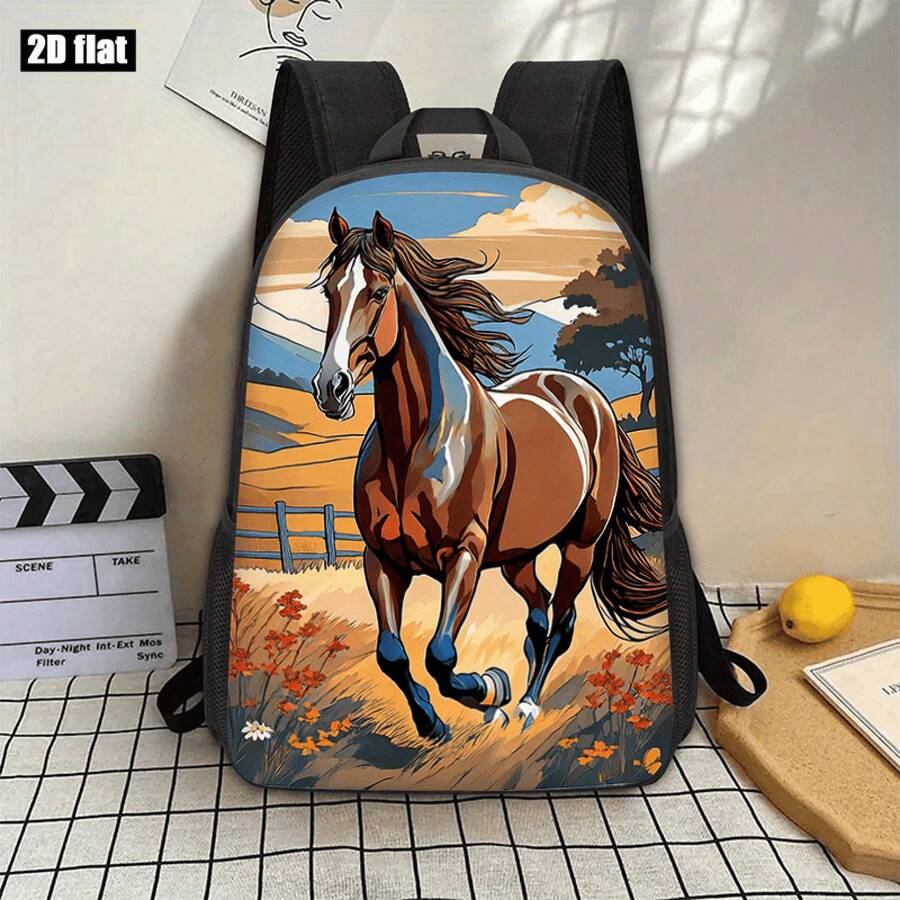 Horse Running Landscape Print  - Embroidery Horse recension och pris