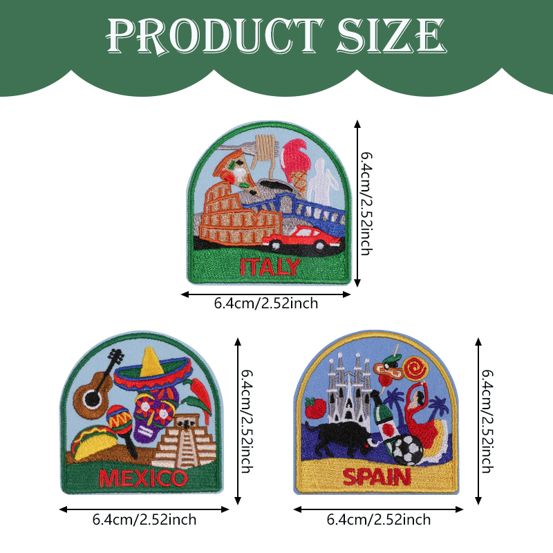 3Pcs European Country Art Embr - Embroidery X Pattern recension och pris