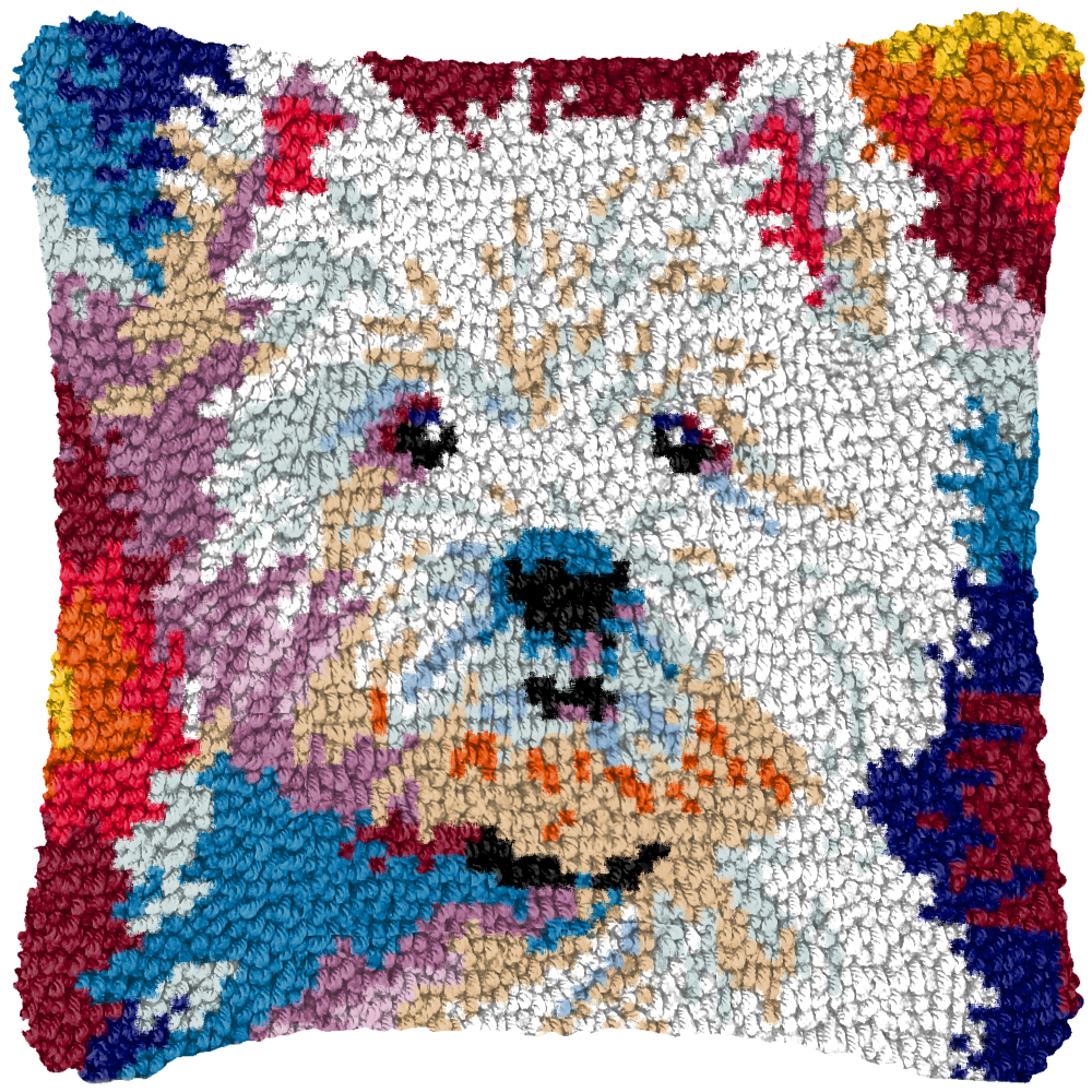 Cute Dog Embroidery Latch Hook - Printed Embroidery Kit recension och pris