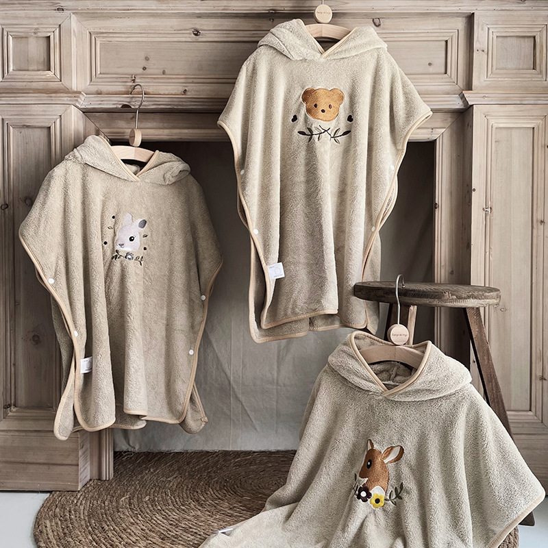 Children's Coral Fleece Cloaks - Embroidery Towel recension och pris