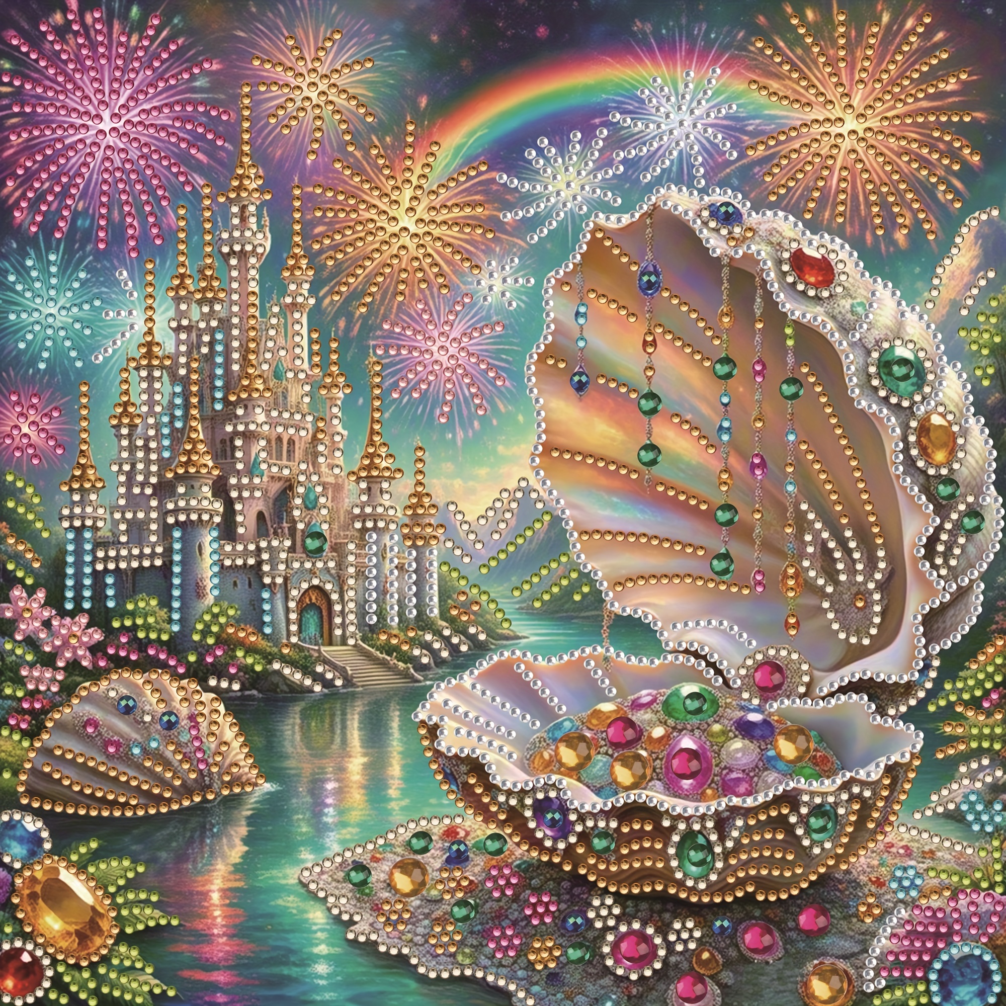 1pc - Shell Pattern Diamond Pa - Printed Embroidery Kit recension och pris