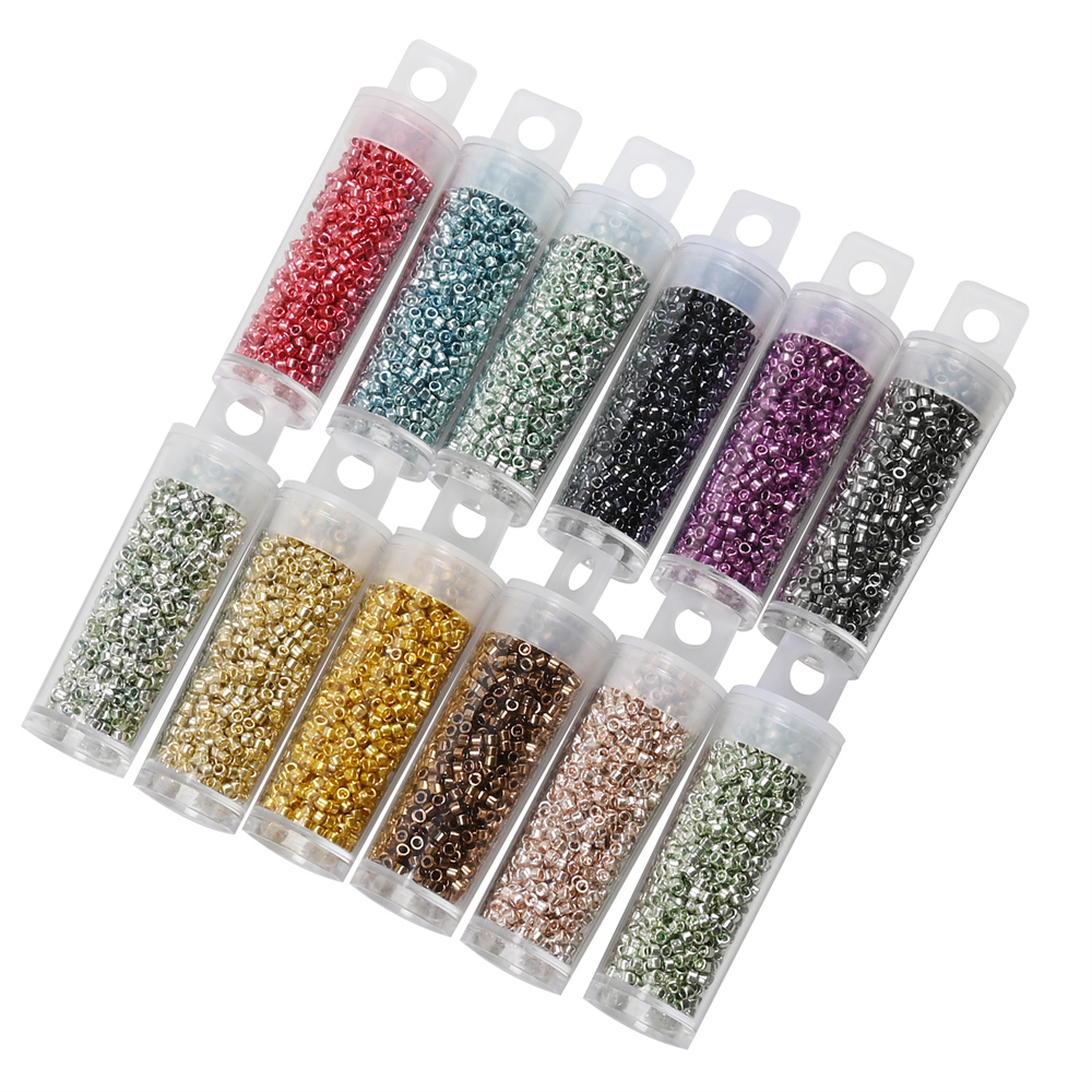 1200Pcs/Tube Metallic Japan Be - Embroidery Glass Beads recension och pris