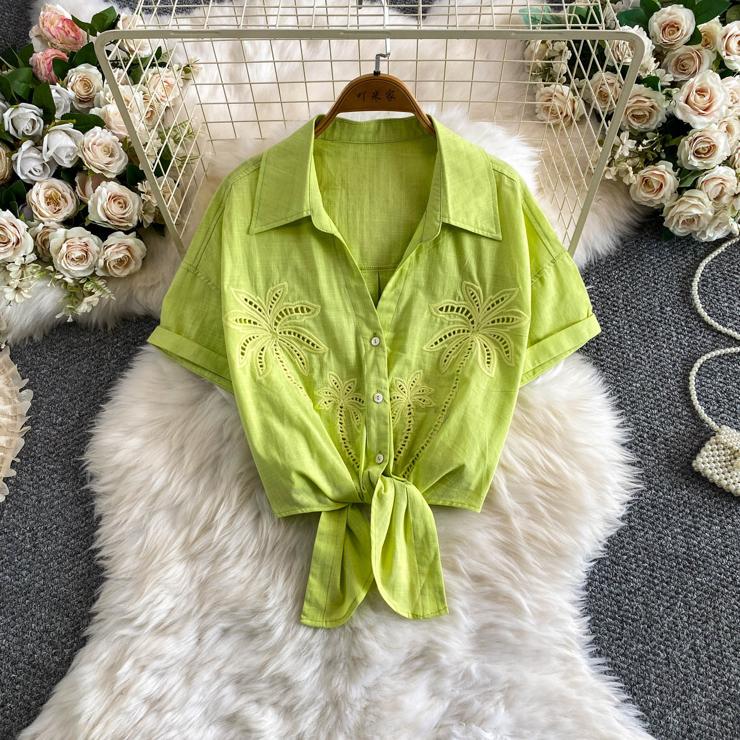 Green Coconut Tree Embroidery  - Embroidery Knot recension och pris
