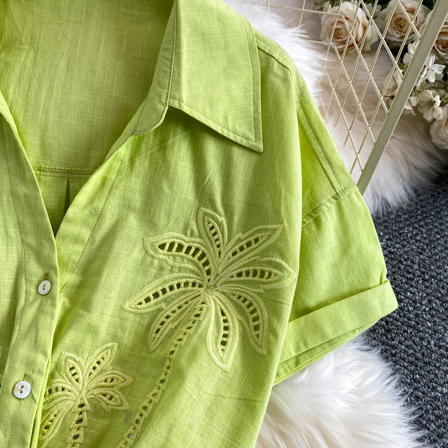Green Coconut Tree Embroidery  - Embroidery Knot recension och pris
