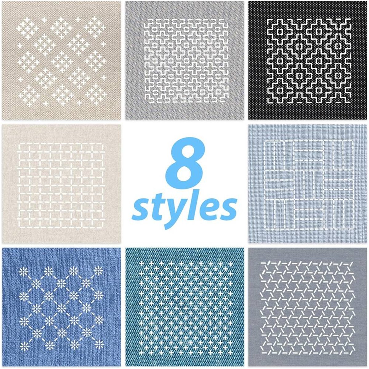 BHBL 24Pcs Plastic -Stencil Ki - Embroidery X Pattern recension och pris