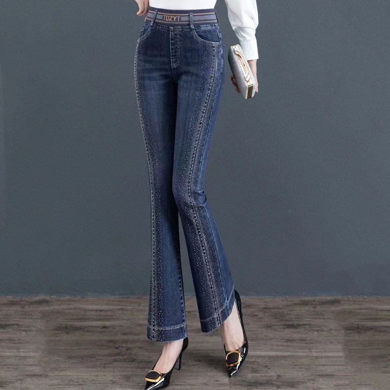 Korean Fashion Simple Elegant  - Embroidery Jeans Sakura recension och pris