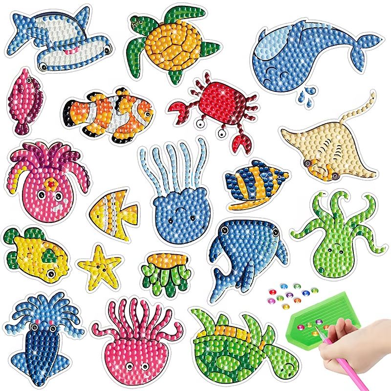 Cartoon Marine Animal Diamond  - Embroidery Ideas For Bags recension och pris