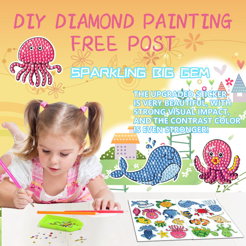 Cartoon Marine Animal Diamond  - Embroidery Ideas For Bags recension och pris