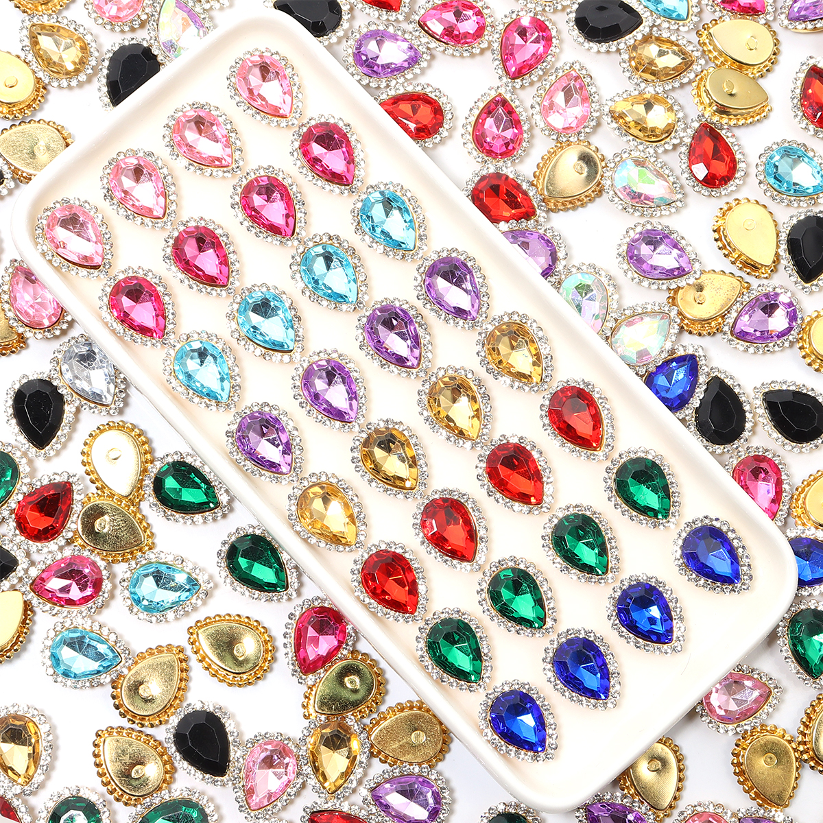 20pcs Sunflower Waterdrop Shap - Embroidery Glass Beads recension och pris